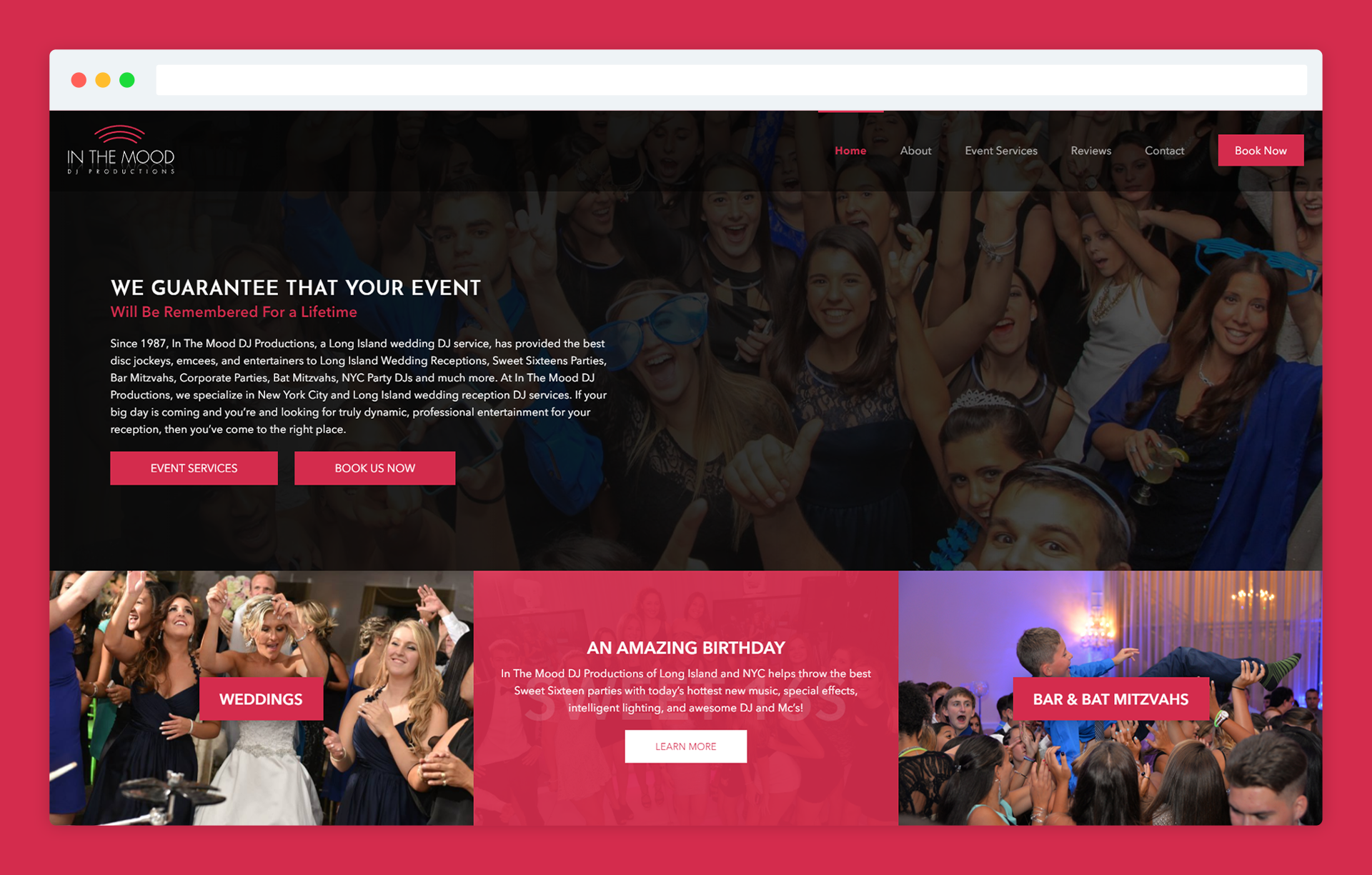 In The Mood DJ Productions website